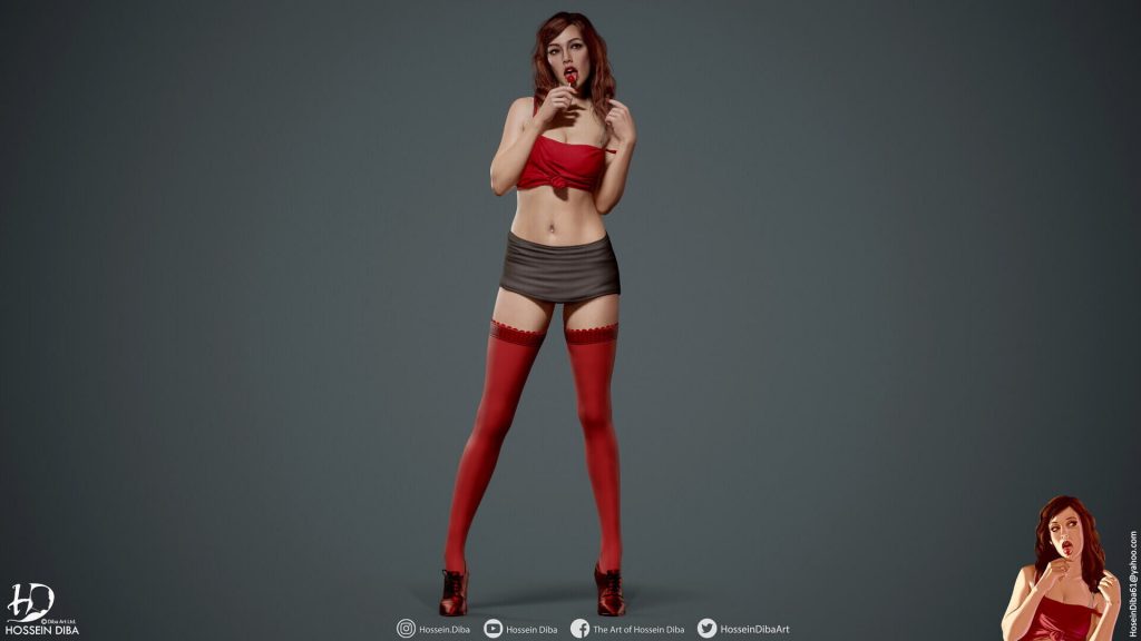 3D модель девушки с обложки GTA IV